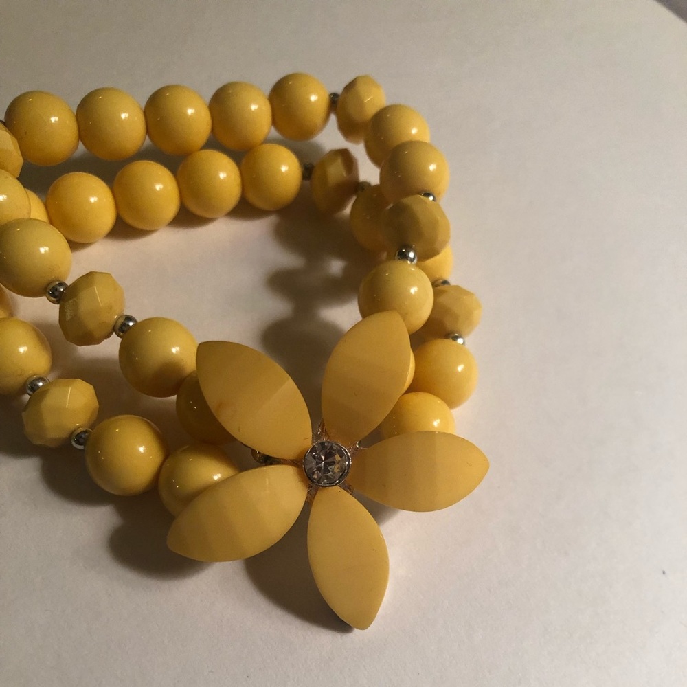 Yellow flower bracelet
